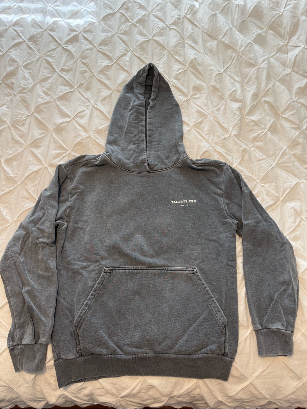 TALENTLESS Washed Gray Pullover Hoodie